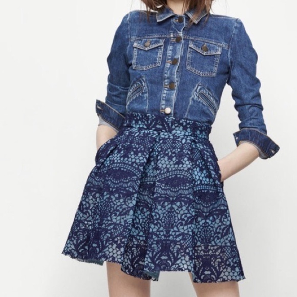 Maje Jeko Bonded Guipure Skirt